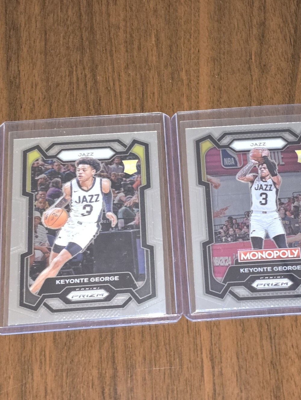Lot of 2 Keyonte George Rc monopoly prizm, prizm No. 127, 87 base